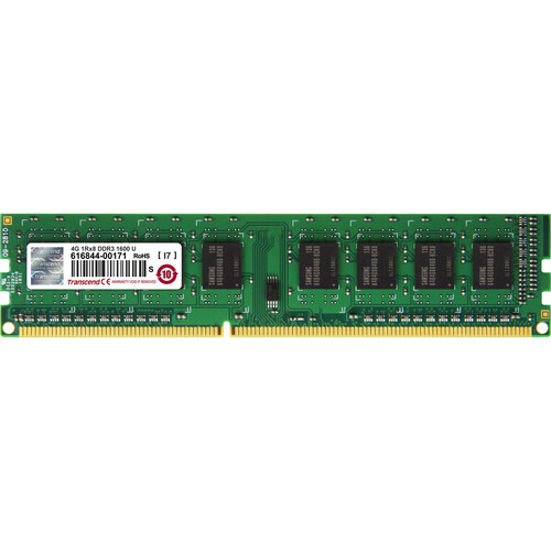 Transcend DDR3 1600 LONG-DIMM 4GB 11-11-11 1Rx8 - 4 GB DDR3 SDRAM - CL11 - 1.50 V - Non-ECC - Unbuffered - 240-pin - DIMM