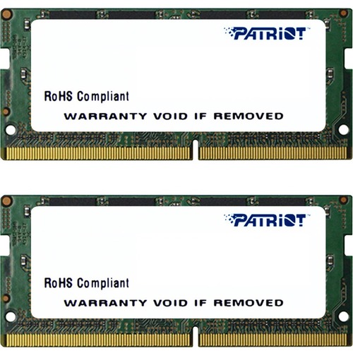 Patriot Memory Signature Line 16GB (2 x 8GB) DDR4 SDRAM Memory Kit - 16 GB (2 x 8GB) - DDR4-2133/PC4-17000 DDR4 SDRAM - 2133 MHz - CL15 - Non-ECC - Unbuffered - 260-pin - SoDIMM - Lifetime Warranty