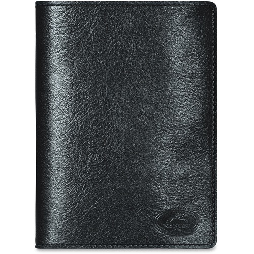 MANCINI EQUESTRIAN-2 Carrying Case (Wallet) for Passport, Credit Card, ID Card, Travel Essentials - Top Grain Leather - 5.75" (146.05 mm) Height x 4" (101.60 mm) Width - 1 Pack - Luggage - MLG52171BK