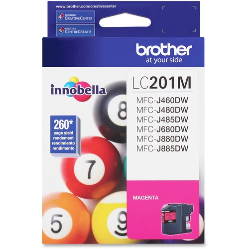 Brother Innobella LC201 Original Ink Cartridge - Magenta - Inkjet - Standard Yield - 260 Pages - 1 Each - Ink Cartridges & Printheads - BRTLC201MS