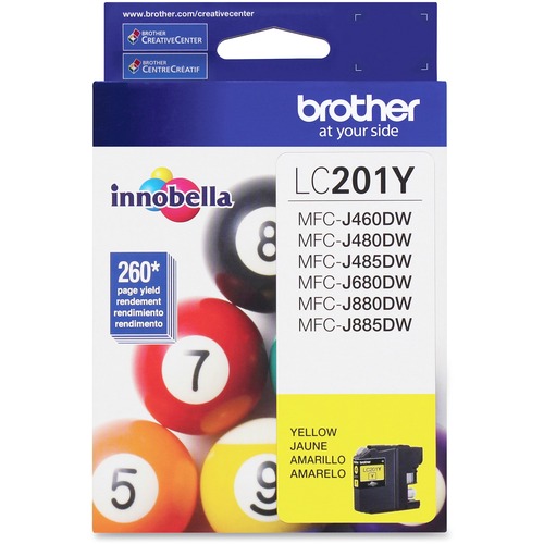 Brother Innobella LC201 Original Ink Cartridge - Yellow - Inkjet - Standard Yield - 260 Pages - 1 Each