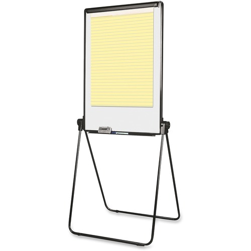 MasterVision Folds-to-a-table Presentation Easel - 29" (2.4 ft) Width x 41" (3.4 ft) Height - Black Frame - Rectangle - 1 Each