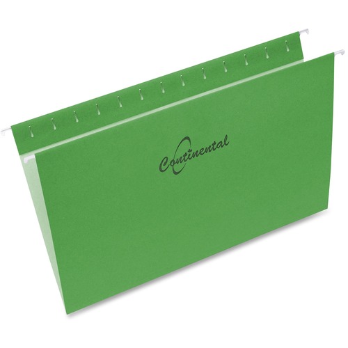 Continental Legal Recycled Hanging Folder - 8 1/2" x 14" - Green - 60% Recycled - 25 / Box - Green Hanging Folders - COF37516
