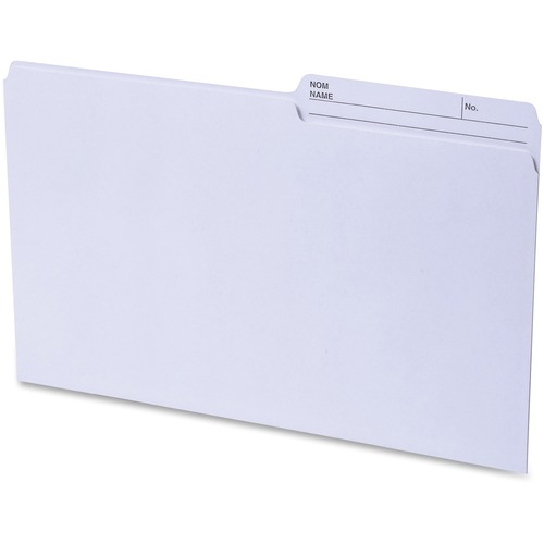 Continental 1/2 Tab Cut Legal Recycled Top Tab File Folder - 8 1/2" x 14" - Top Tab Location - Assorted Position Tab Position - Ivory - 100% Recycled - 100 / Box