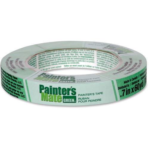 Painter's Mate Green Painter's Mate Green Tape - 60 yd (54.9 m) Length x 0.70" (17.8 mm) Width - 1 Each - Green - Masking Tapes - DUC671394