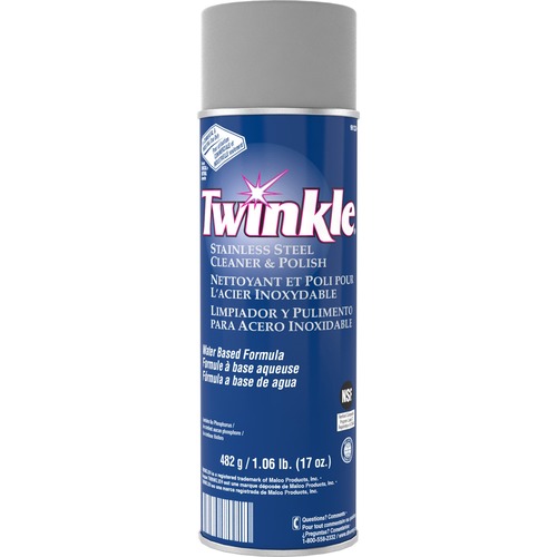 Twinkle Stainless Steel Cleaner/Polish - For Multi Surface, Multipurpose - Ready-To-Use - 17 oz (1.06 lb) - Characteristic Scent - 1 Each - Residue-free, Film-free, CFC-free - White