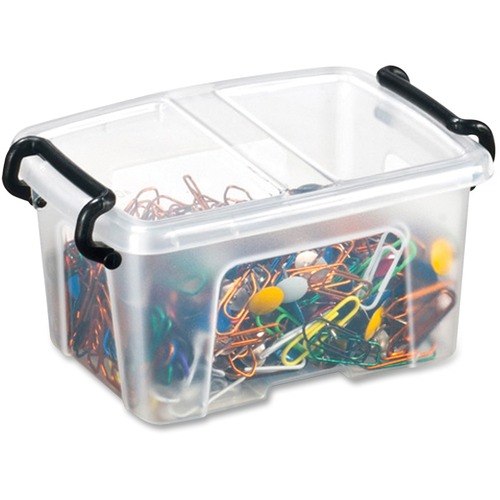 Greenside Easy Lid 0.4L Storage Smart Box - Internal Dimensions: 2.90" (73.66 mm) Width x 3.90" (99.06 mm) Depth x 2.20" (55.88 mm) Height - External Dimensions: 3.7" Width x 4.8" Depth x 2.4" Height - 400 mL - Polypropylene - Clear - For Business Card, O - Shipping & Moving Boxes - GRNSTRATA04L