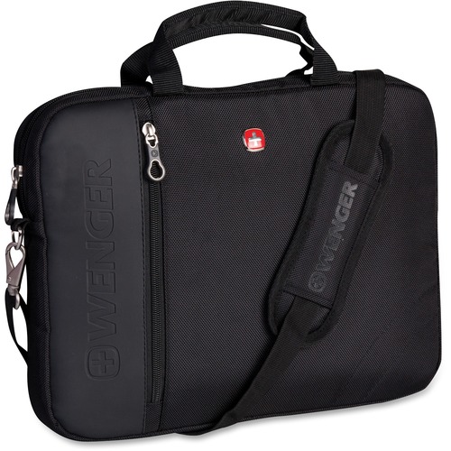 Swissgear Carrying Case (Portfolio) for 13.3" Notebook - Black - Scratch Resistant Interior - Polytex, 1680D Polyester - Trolley Strap, Shoulder Strap - 10.75" (273.05 mm) Height x 14" (355.60 mm) Width x 1.50" (38.10 mm) Depth - 1 Pack - Briefcases - HDLSWG0103