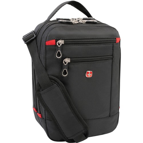 Holiday Travel/Luggage Case (Suitcase) Luggage - Black - Slip Resistant Shoulder Strap - Polyester - Shoulder Strap - 11.25" (285.75 mm) Height x 7.50" (190.50 mm) Width x 4.50" (114.30 mm) Depth - 1 Pack