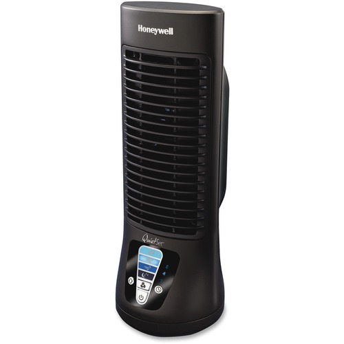 Honeywell Quietset Table Fan - Oscillating, Timer-off Function, Quiet, Capacitive Touch Control Panel - 13" (330.20 mm) Height x 5.80" (147.32 mm) Width x 5.80" (147.32 mm) Depth - Black