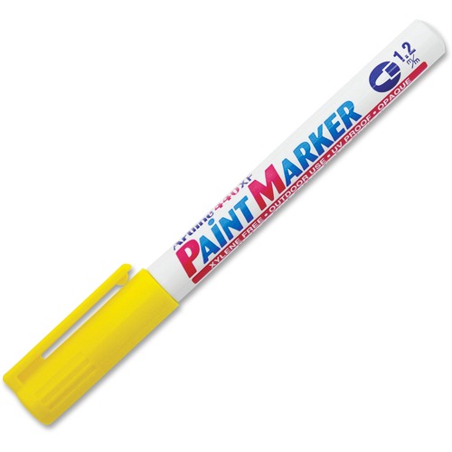 Jiffco Artline Fine Point Paint Markers - Bullet Marker Point Style - Yellow - Acrylic Fiber Tip