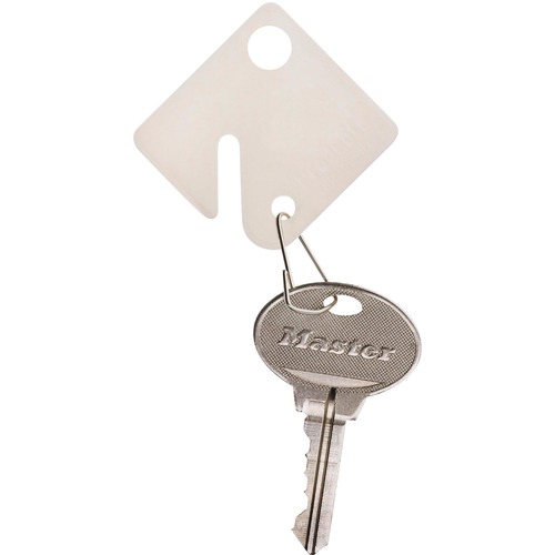 Master Model No. 7117D Snap Hook Key Tags, 20ea. Per Bag - 1.66" (42.16 mm) Length x 1.50" (38.10 mm) Width - Rectangular - 20 / Pack - Plastic - White