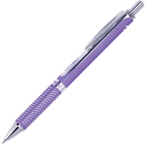 Pentel EnerGel Alloy Retractable Gel Pens - Medium Pen Point - 0.7 mm Pen Point Size - Refillable - Retractable - Violet Gel-based Ink - Violet Aluminum Alloy Barrel - Stainless Steel, Metal Tip - 1 Each - Gel Ink Pens - PENBL407VV