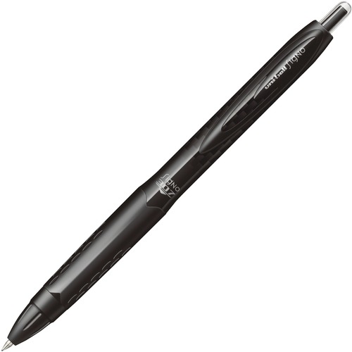 Uni-Ball 307 Skip-Free Retractable Pen - Medium Pen Point - 0.7 mm Pen Point Size - Retractable - Black Gel-based Ink - Black Barrel - 1 Each