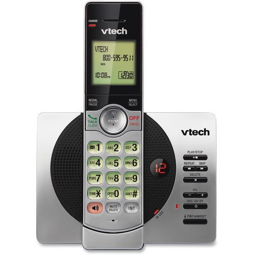 VTech CS6929 DECT 6.0 Cordless Phone - Silver - 1 x Phone Line - Speakerphone - Answering Machine - Hearing Aid Compatible