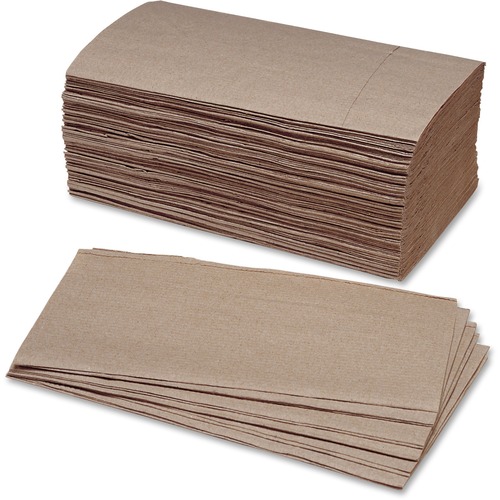 SKILCRAFT Single Fold Kraft Paper Towels - Single Fold - Kraft - Paper - Eco-friendly, Chlorine-free - For Bathroom - 250 Per Bundle - 16 / Box