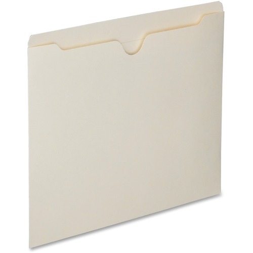 SKILCRAFT Straight Tab Cut Letter Recycled File Jacket - 8 1/2" x 11" - Manila - 30% Recycled - 100 / Box