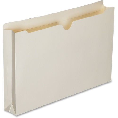 SKILCRAFT Straight Tab Cut Legal Recycled File Jacket - 8 1/2" x 14" - 2" Expansion - Manila - 30% Recycled - 50 / Box