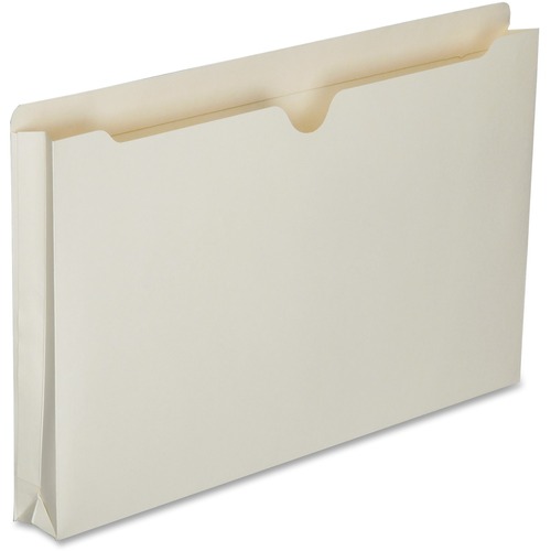 SKILCRAFT Straight Tab Cut Legal Recycled File Jacket - 8 1/2" x 14" - 1 1/2" Expansion - Manila - 30% Recycled - 50 / Box
