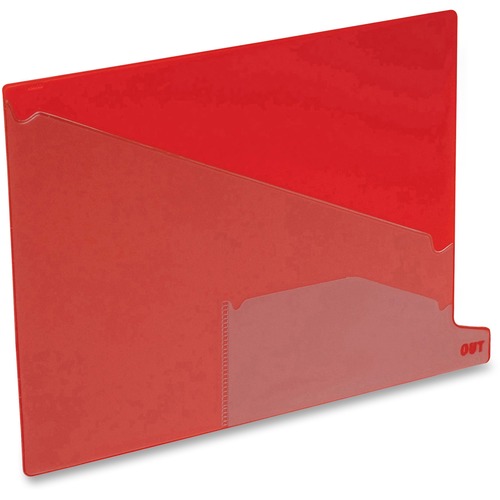 Pendaflex Poly End Tab Out Guides - Letter - 8.50" Width x 11" Length - Red Polypropylene Divider - Red Polypropylene Tab(s) - Pocket, Durable, Tabbed - 25 / Box