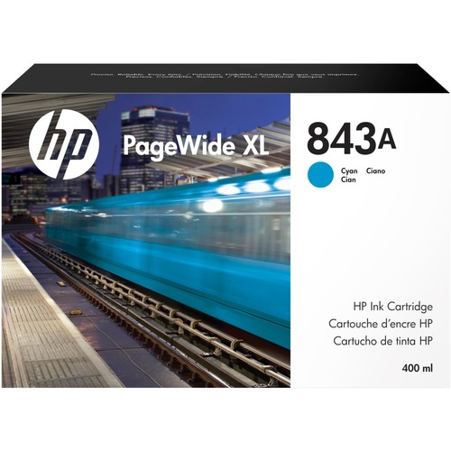HP 843A Original Page Wide Ink Cartridge - Cyan Pack - Page Wide
