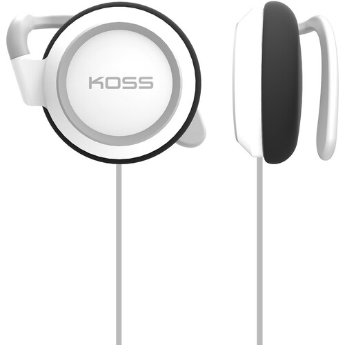 Koss KSC21 Earphone - Stereo - Mini-phone (3.5mm) - Wired - 36 Ohm - 50 Hz to 18 kHz - Over-the-ear - Binaural - Supra-aural - 4 ft Cable - White