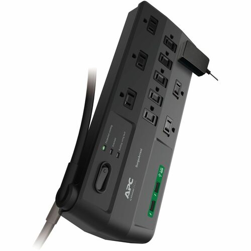 APC by Schneider Electric SurgeArrest 11-Outlet PDU - 11 x NEMA 5-15R, 2 x USB - 2880 J - 120 V AC Input - 120 V AC, 5 V DC Output