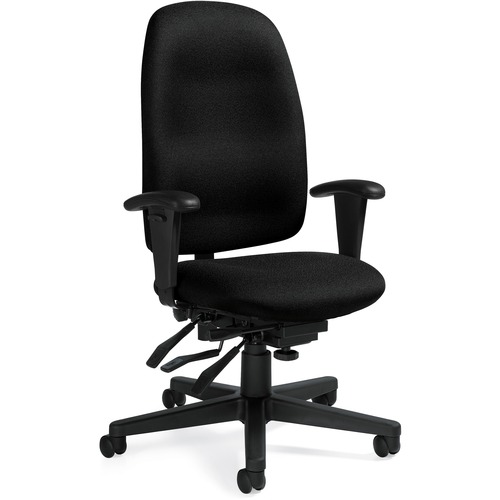 Global High Back Multi-Tilter - Black Seat - Black Back - High Back - 5-star Base - 1 Each