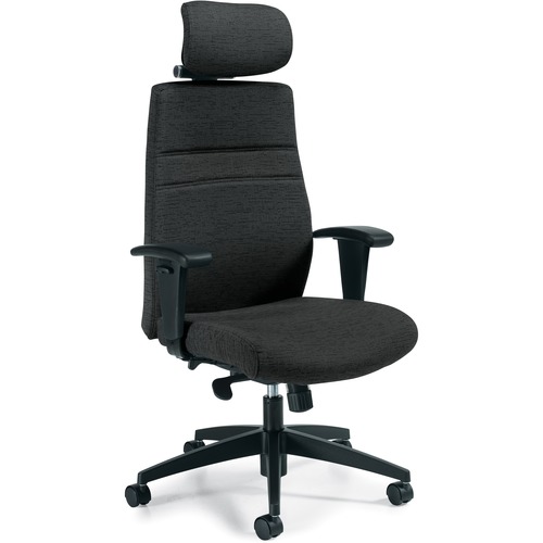 Offices To Go M-Task MVL2919F Executive Chair - High Back - Black Coal - Fabric - 1