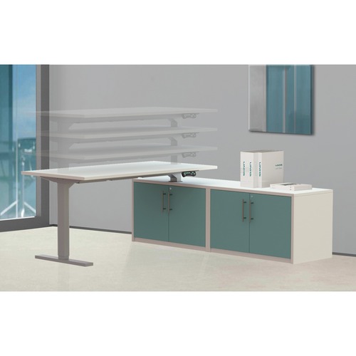 Links Contract Furniture Height Adjustable Base - Silver Gray Base - 28" Height x 24" Depth - Assembly Required