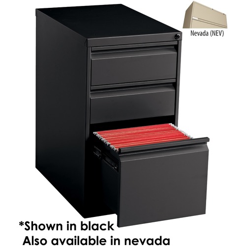 Offices To Go Pedestal - Box/Box/File - 3-Drawer - 15" x 23" x 27.6" - 3 x Drawer(s) for File, Box - Key Lock, Recessed Handle, Pull Handle, Ball-bearing Suspension - Nevada = GLB189225
