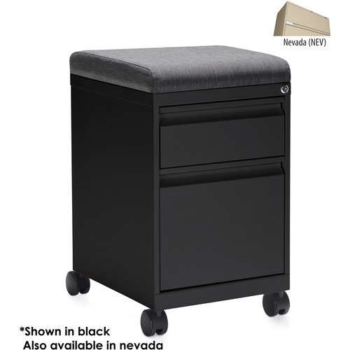 Offices To Go MVLPed - Box-File Mobile Pedestal - 2-Drawer - 15" x 19.6" x 24.1" - 2 x Drawer(s) for File, Box - Key Lock, Recessed Handle, Pull Handle, Ball-bearing Suspension, Mobility - Nevada