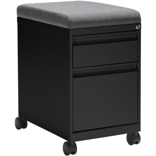 Offices To Go MVLPed - Box-File Mobile Pedestal - Cushion Sold Separately - 2-Drawer - 15" x 19.6" x 24.1" - 2 x Drawer(s) for File, Box - Key Lock, Recessed Handle, Pull Handle, Ball-bearing Suspension, Mobility - Black