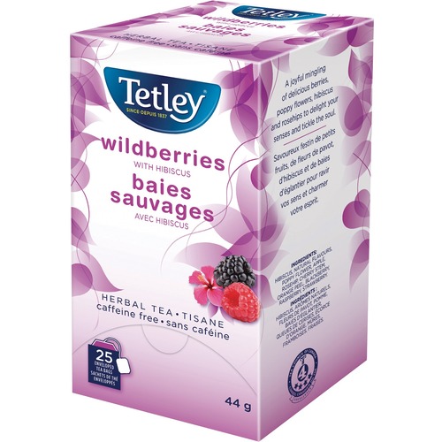 Tetley Summerberries - Herbal Tea - Summer Berry - 25 Teabag - 1 Box