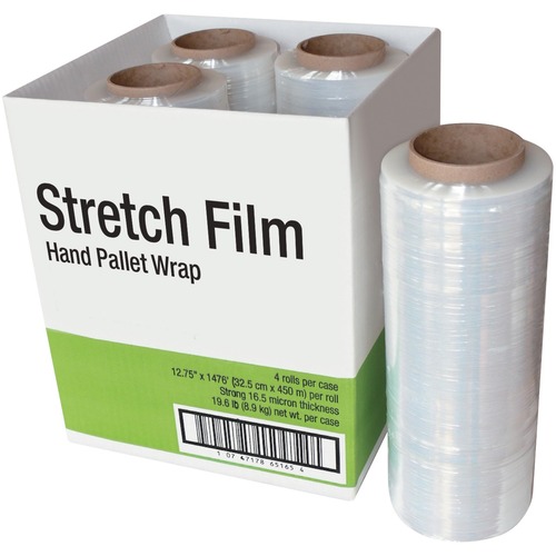 Unisource Stretch Wrap - 14" (355.60 mm) Width x 1476 ft (449884.80 mm) Length - Abrasion Resistant, Puncture Resistant - 80 g Paper Weight - Clear - Stretch Wrap & Dispensers - UWWHBH141580