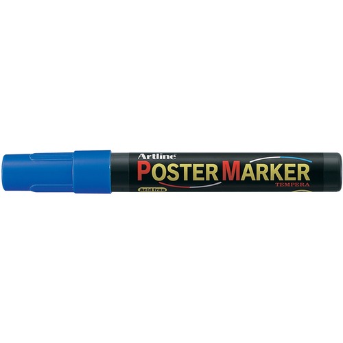 Jiffco Water Based Poster Marker EPP4 - Bullet Marker Point Style - Blue Pigment-based Ink - Acrylic Fiber Tip - 1 Each - Art Markers - JIFEPP43