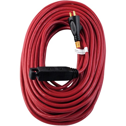 Woods Power Extension Cord - 15 A - Red - 98.4 ft Cord Length - 3 - Extension Cords - WOO545625