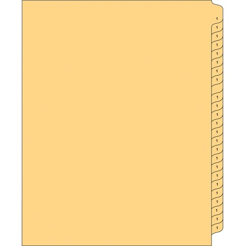 Indexco Index Divider - Printed Tab(s) - Digit - #3 - Legal - 8.50" (215.90 mm) Width x 14" (355.60 mm) Length - Buff Divider - Clear Plastic Tab(s) - 25 / Pack