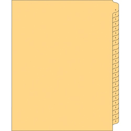 Indexco Index Divider - Printed Tab(s) - Digit - #5 - Legal - 8.50" (215.90 mm) Width x 14" (355.60 mm) Length - Buff Divider - Clear Plastic Tab(s) - 25 / Pack