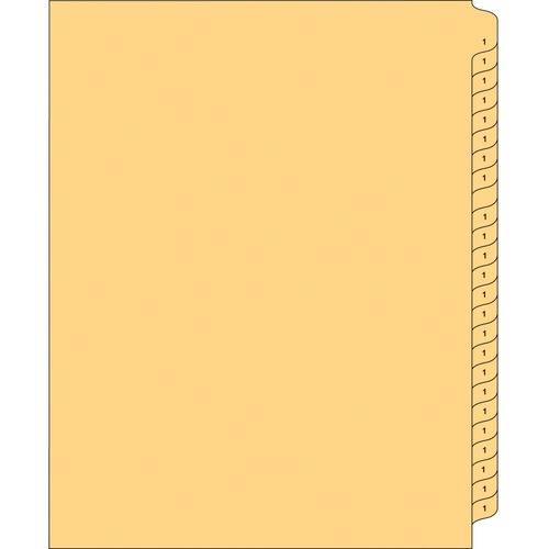 Indexco Index Divider - Printed Tab(s) - Digit - #7 - Legal - 8.50" (215.90 mm) Width x 14" (355.60 mm) Length - Buff Divider - Clear Plastic Tab(s) - 25 / Pack