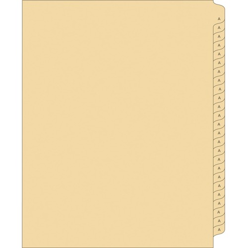 Indexco Index Divider - Printed Tab(s) - Character - #G - Legal - 8.50" (215.90 mm) Width x 14" (355.60 mm) Length - Buff Divider - 25 / Pack
