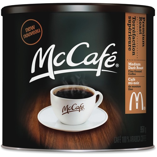 McCafé Premium Roast Fine Ground Coffee - Regular - Arabica - Medium/Dark - 33.5 oz Per Tin - 1 Each
