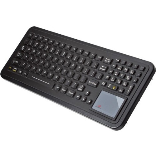 iKey Panel Mount Keyboard with Touchpad and Backlighting - Cable Connectivity - USB Interface - 102 Key - QWERTY Layout - Computer - TouchPad - Industrial Silicon Rubber Keyswitch