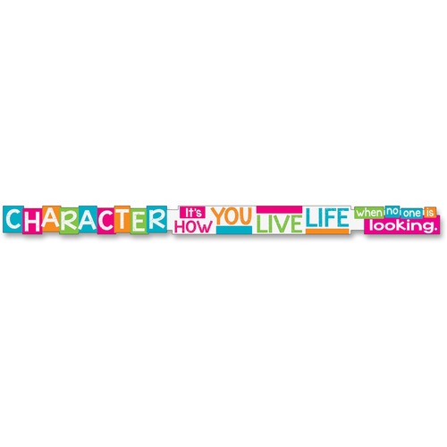 Trend Character It's How You Live Message Banner - 10 ft Width x 0.1" Height - Multicolor