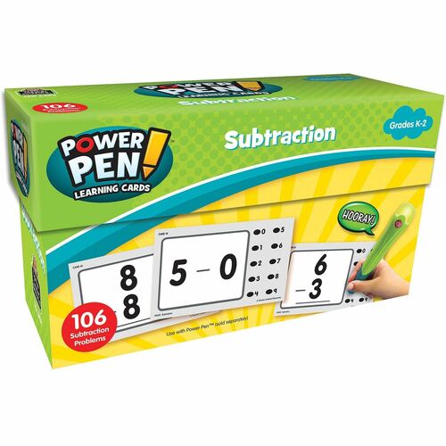 Teacher Created Resources Power Pen Subtraction Cards - Theme/Subject: Learning - Skill Learning: Subtraction - 53 Pieces - 1 Each