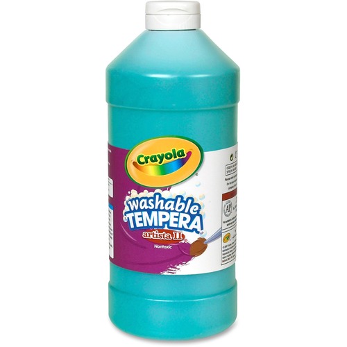 Crayola Washable Tempera Paint - 1 quart - 1 Each - Turquoise
