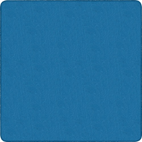 Flagship Carpets Classic Solid Color 6' Square Rug - Floor Rug - Classic, Traditional - 72" Length x 72" Width - Square - Blue - Nylon