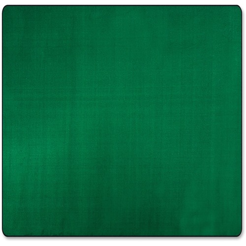 Flagship Carpets Classic Solid Color 6' Square Rug - Floor Rug - Classic, Traditional - 72" Length x 72" Width - Square - Green - Nylon
