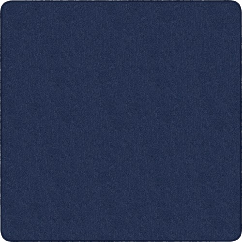 Flagship Carpets Classic Solid Color 6' Square Rug - Floor Rug - Classic, Traditional - 72" Length x 72" Width - Square - Navy - Nylon