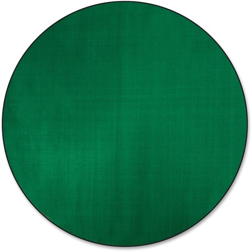 Flagship Carpets Classic Solid Color 6' Round Rug - Floor Rug - Classic, Traditional - 72" Length - Circle - Green - Nylon